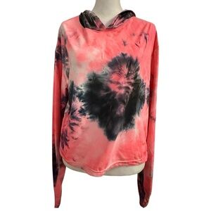 Dyce Active Tie-Dye Hoodie Top - Pink XL
